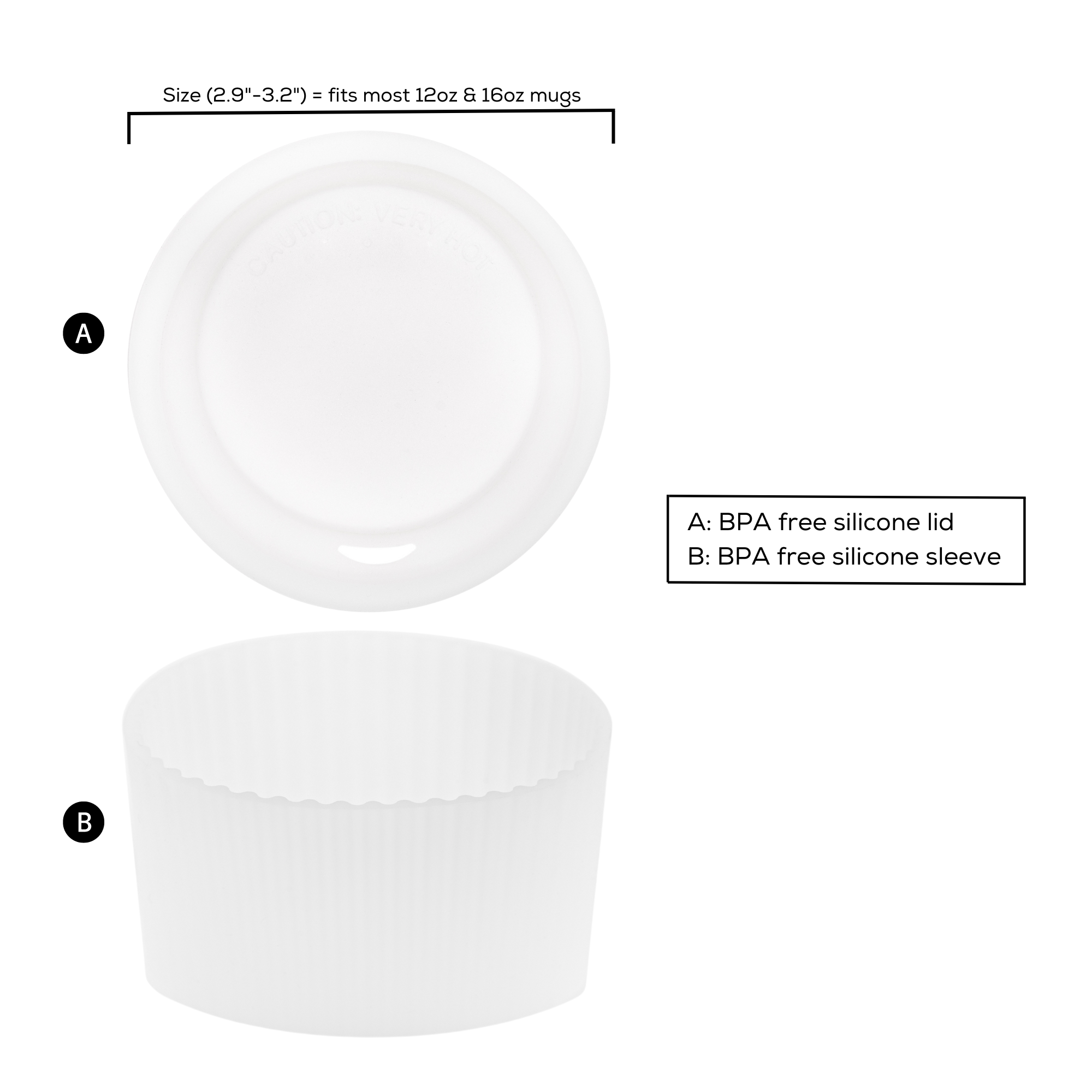 Clear Lid and Sleeve for 16oz cup