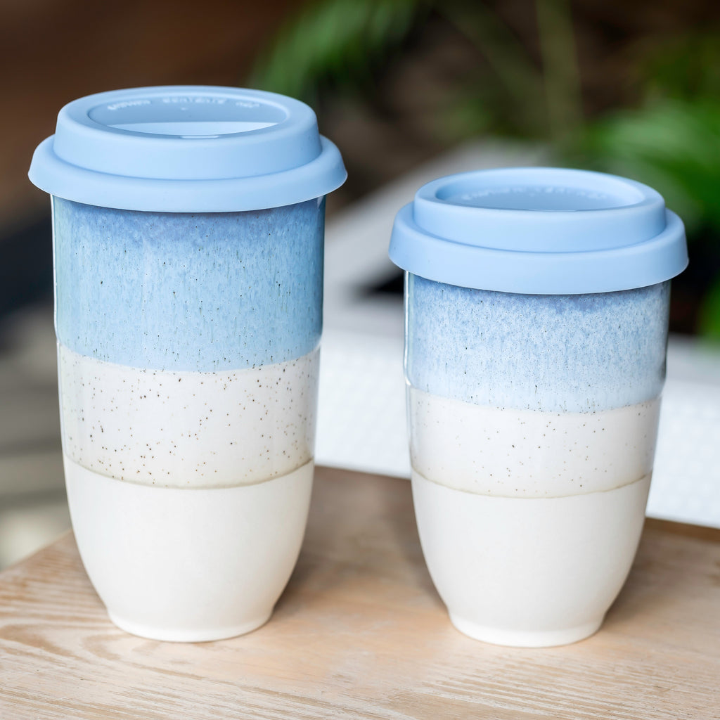 Blue Lid and Sleeve for 16oz cup