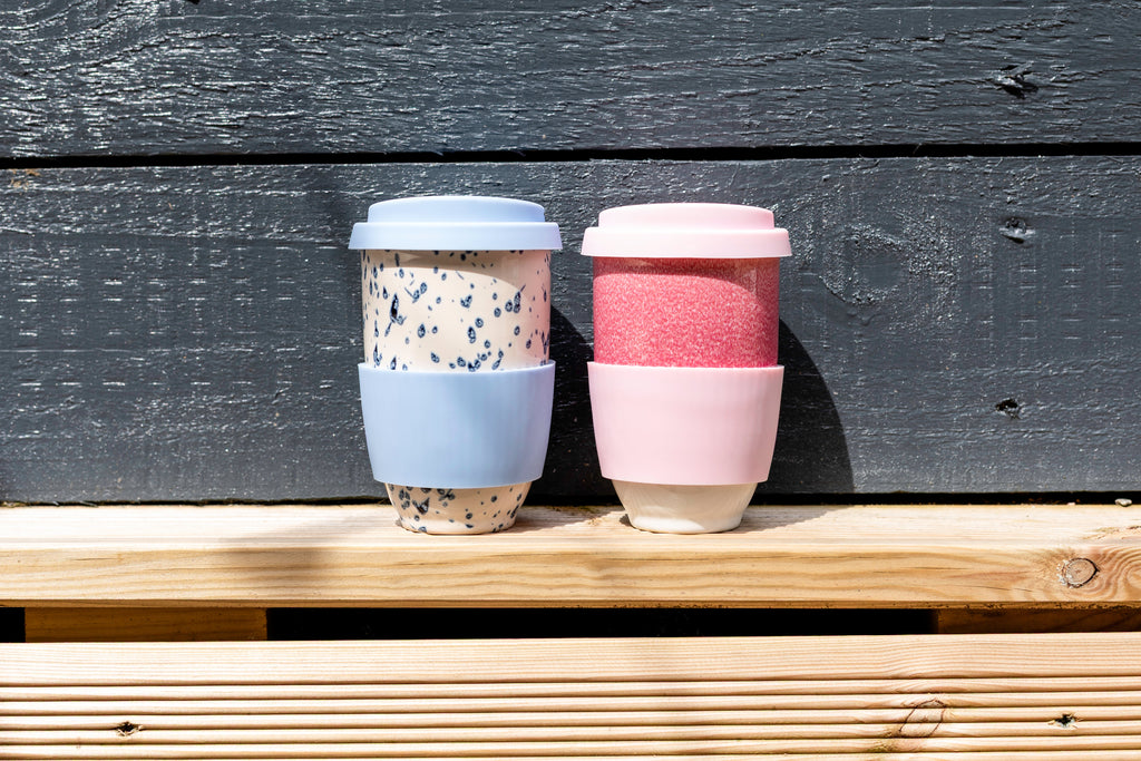 Blue Lid and Sleeve for 12oz cup